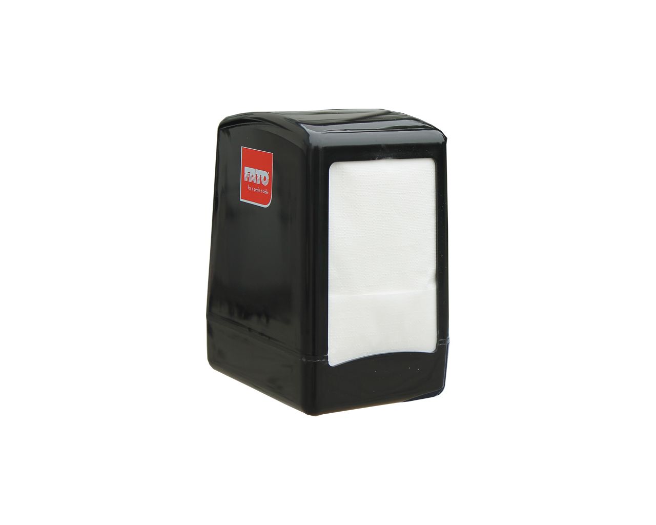 Napkin dispenser, black, small, table, 2-side dispensing