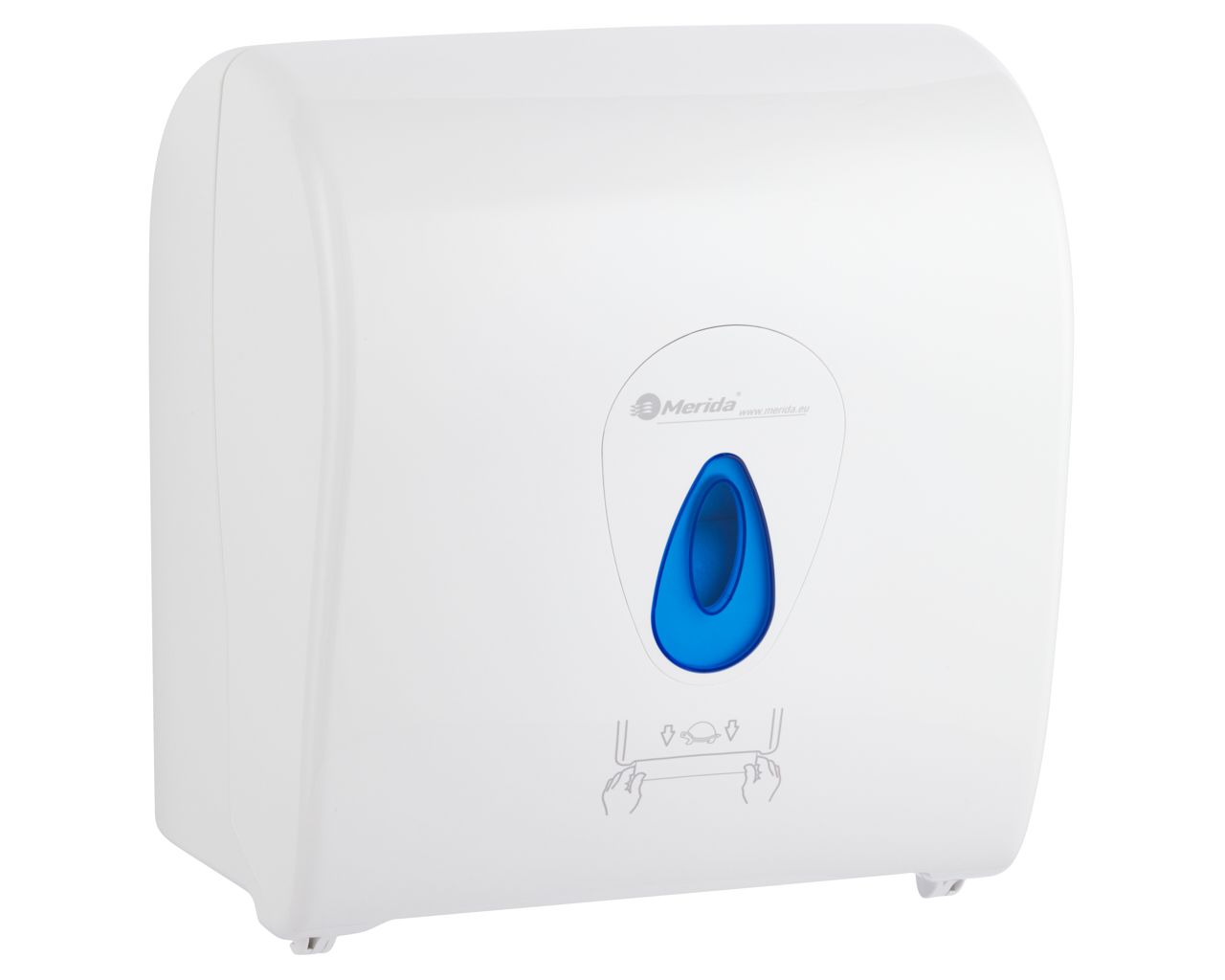 MERIDA TOP mechanical paper towel dispenser in rolls, maxi, blue window