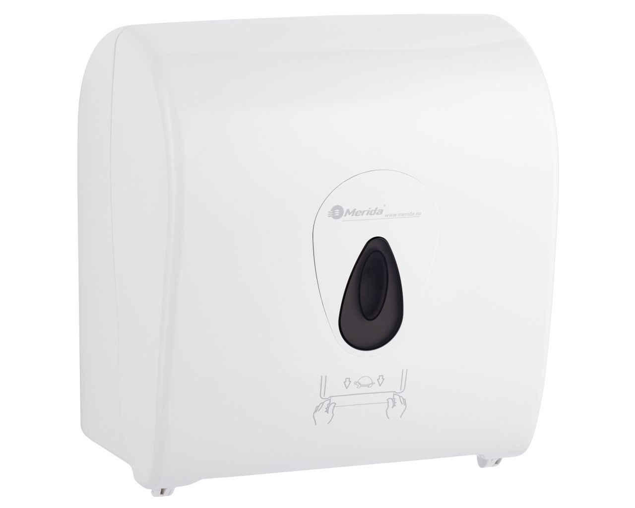 MERIDA TOP mechanical paper towel dispenser in rolls, maxi, grey window