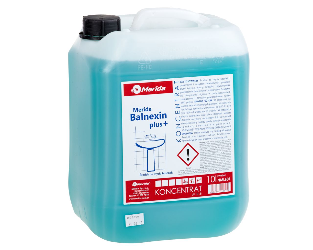 MERIDA BALNEXIN PLUS (MK100) - alkaline cleaner for daily bathrooms care 10 l