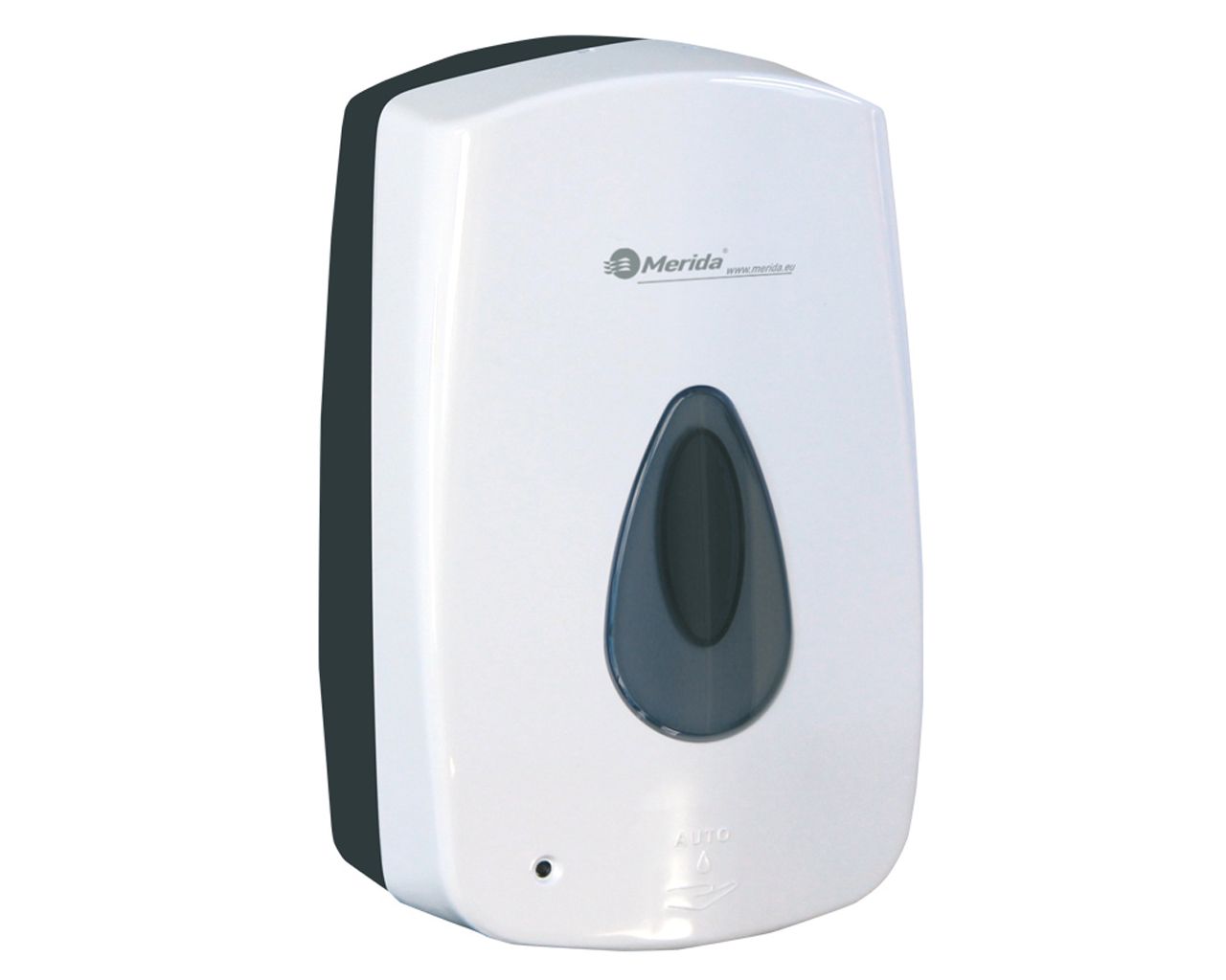 MERIDA TOP AUTOMATIC foam soap dispenser, white with grey back plate, grey sight window