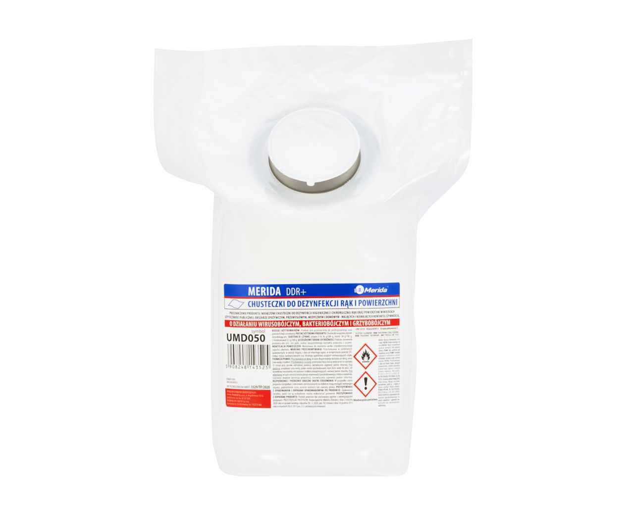 MERIDA DDR+ hand and surface wipes for surgical and hygienic disinfection, refill for DW002 (20 m roll, 105 leaves, leaf size 17x19 cm)