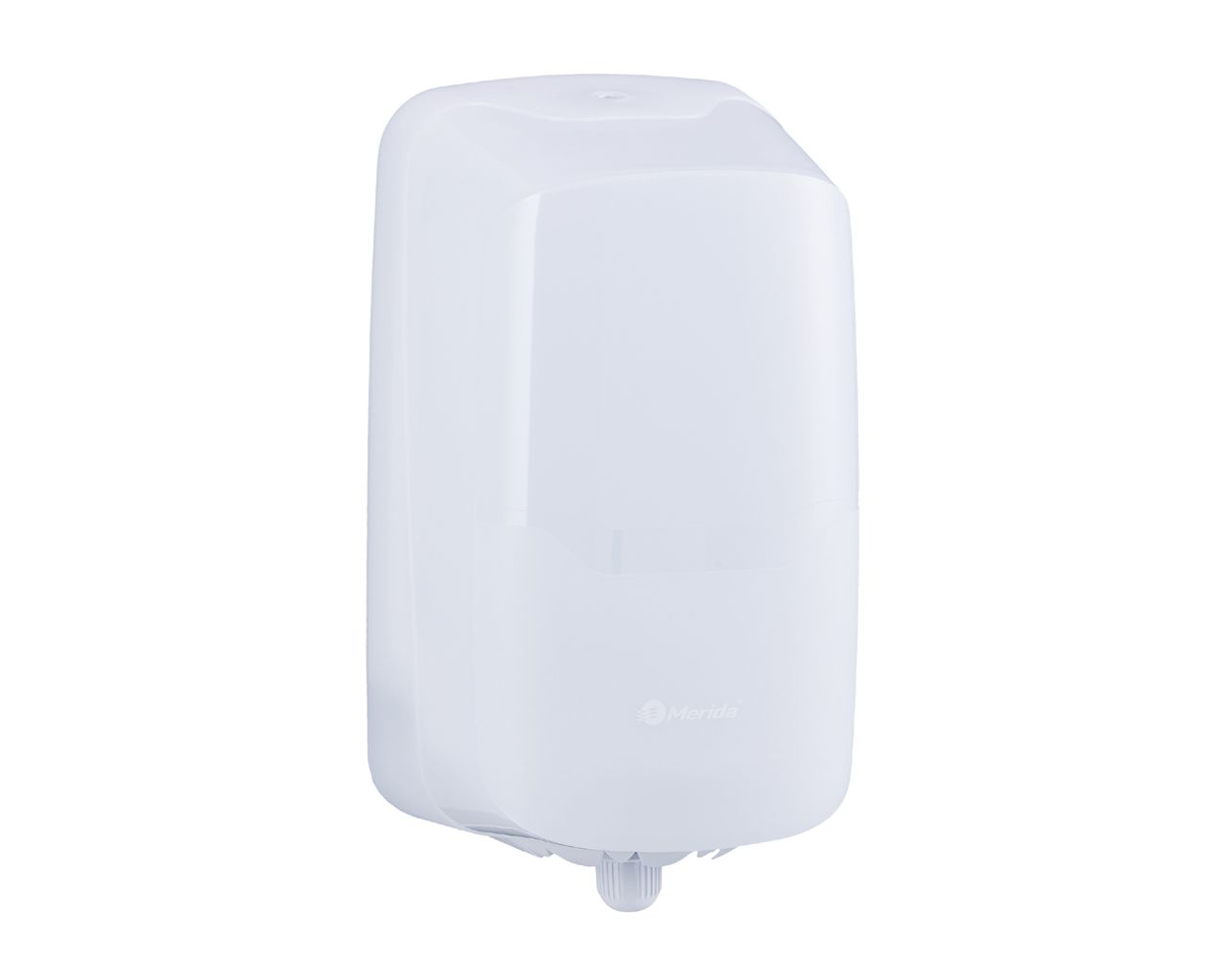 MERIDA HARMONY CENTER PULL toilet tissue or paper towel roll dispenser, plastic, white transparent