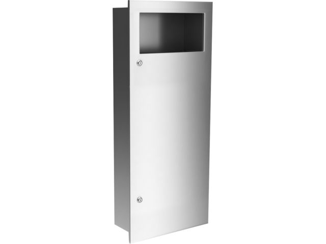 Recessed waste receptacle 45.4 l made of stainless steel (satin version)