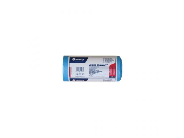 MERIDA ECONOMY - disposable waste bags hdpe, 35l capacity, 50 x 60cm, blue, 50 pcs. / roll