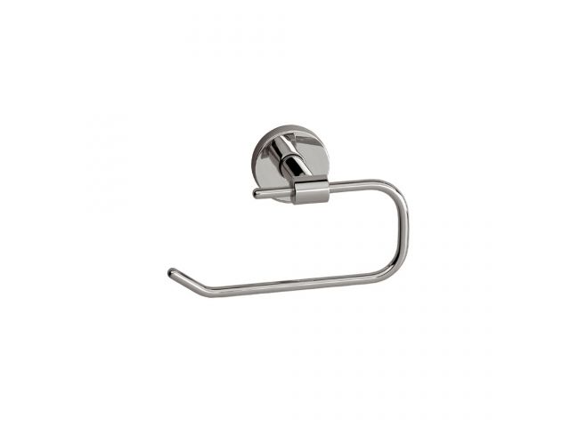 Toilet roll holder without cover, made of chrome plated brass (polished version)