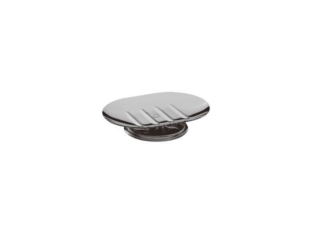 Free standing soap dish made of chrome plated brass