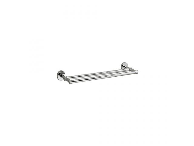 Double towel rail 445 mm, made of chromium-plated brass (polished version)