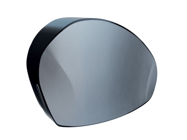 MERIDA MERCURY toilet paper dispenser, with a holder for leftover paper roll, max. roll diameter 20 cm, black