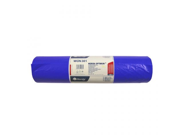 MERIDA OPTIMUM - disposable waste bags, 120l capacity, 70 x 110cm, blue, 50 pcs. / roll