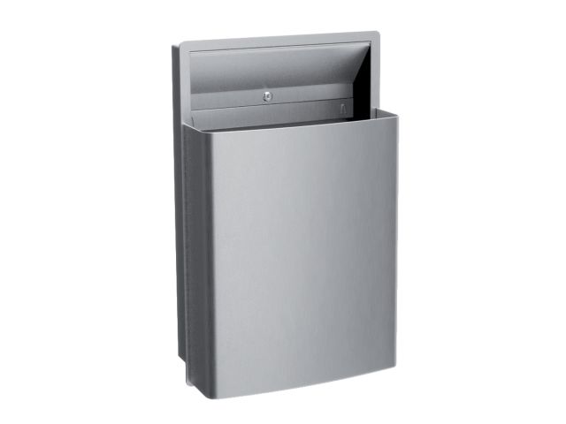 ROVAL recessed waste receptacle 42.6 l, made of stainless steel (satin version)