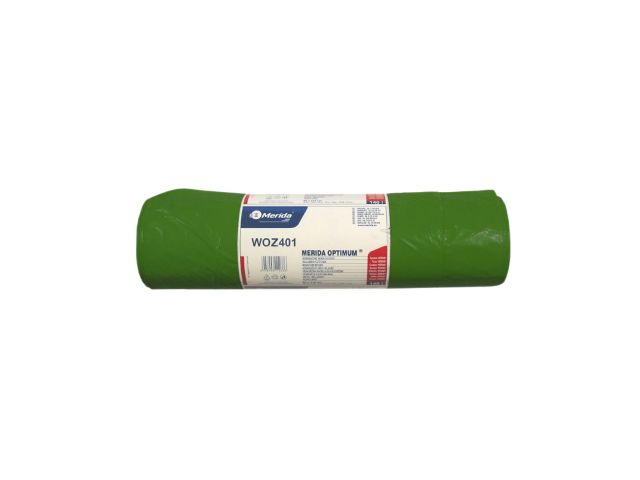 MERIDA OPTIMUM - disposable waste bags, 160l capacity, 90 x 110cm, green, 25 pcs. / roll