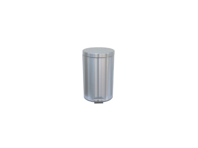 KLASIK - round pedal bin, capacity 12 l (matt steel)