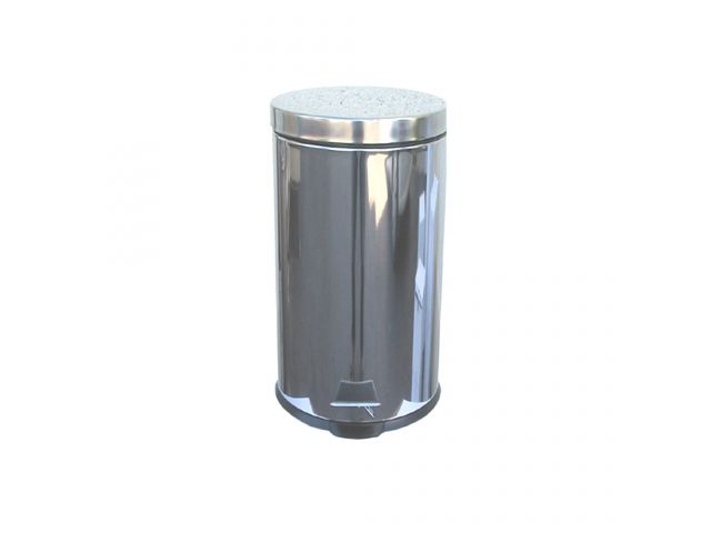 KLASIK - round pedal bin, capacity 20 l (brilliant steel)