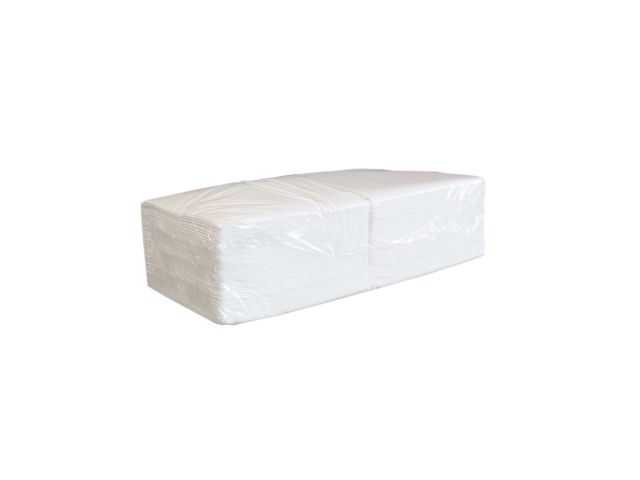 Catering napkins, 24 x 24 cm, 2-ply, white, 4000 pcs., box of 10 packs x 400 pcs.