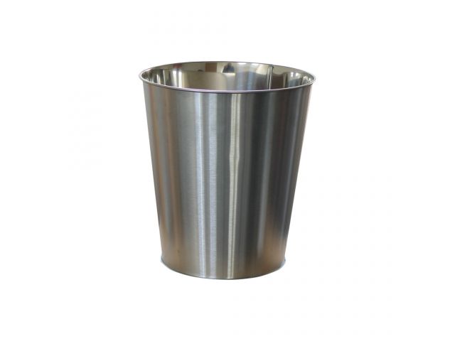 Open top waste bin, capacity 10 l (matt steel)