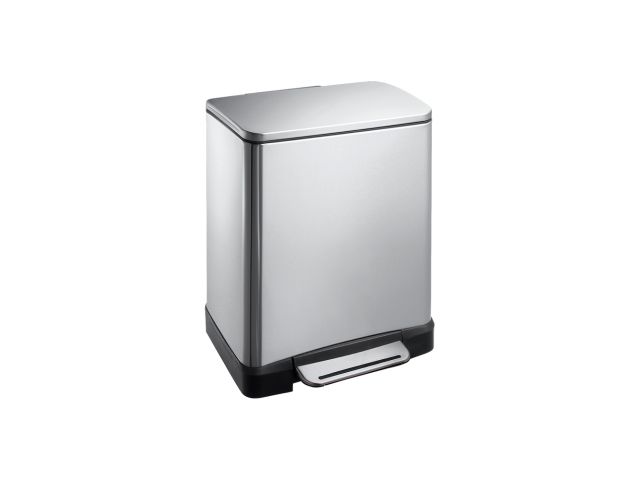 Cube -rectangular pedal bin, capacity 20l (matt steel)