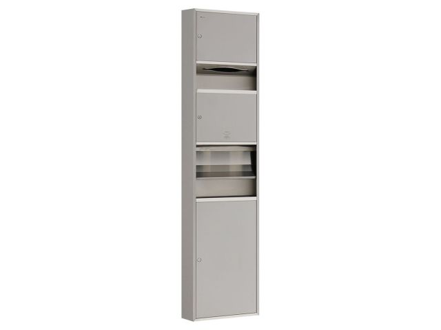 MERIDA STELLA surface mounted paper towel dispenser, hand dryer and waste bin