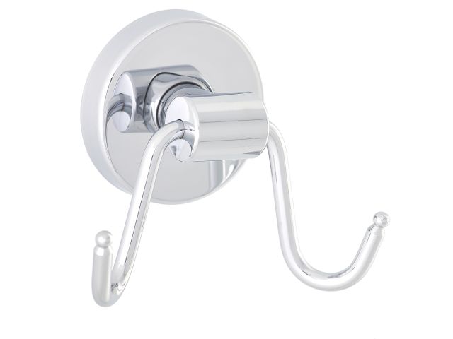 Double robe hook 'mammoth', made of chrome plated brass (polished version)