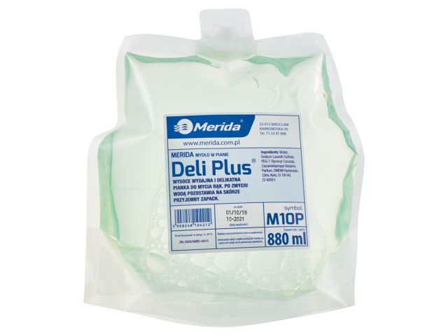 MERIDA DELI PLUS - foam soap, disposable pouch 880 ml