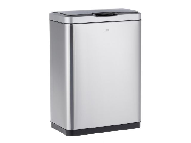 SENSOR square shaped, touch free sensor bin, capacity 35 l (matt steel) wide