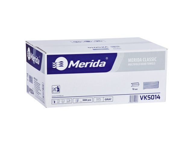 Ręczniki papierowe MERIDA CLASSIC, szare, jednowarstwowe, 5000 szt.