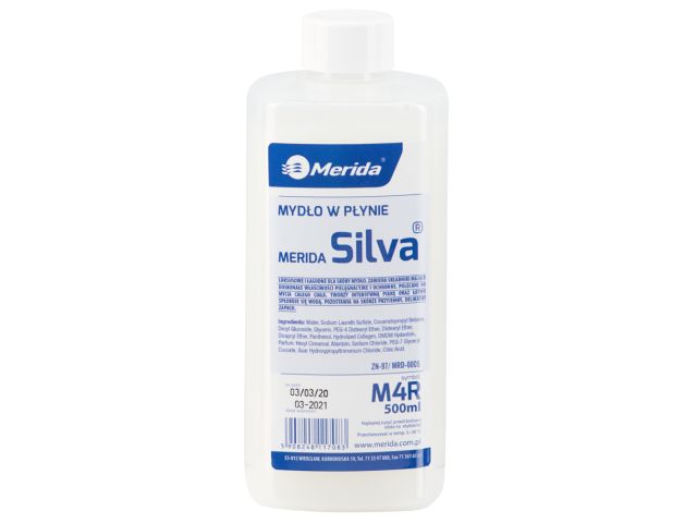 Mydło w płynie MERIDA SILVA białe, butelka 500 ml