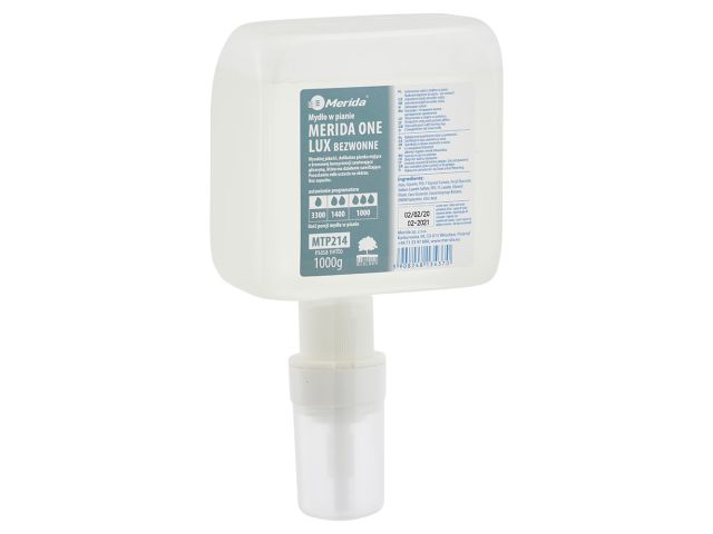 MERIDA ONE - foam soap, cartridge 1000 g with foaming pump, scentless, automatic