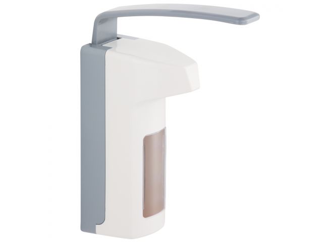 Soap and disinfectant dispenser made of top quality ABS, for use with disposable cartridges 500 ml (DE11, DE13, KR12, M4R, M6R)