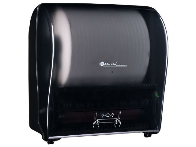 MERIDA SOLID CUT manual roll towel dispenser merida solid cut black with high gloss finish