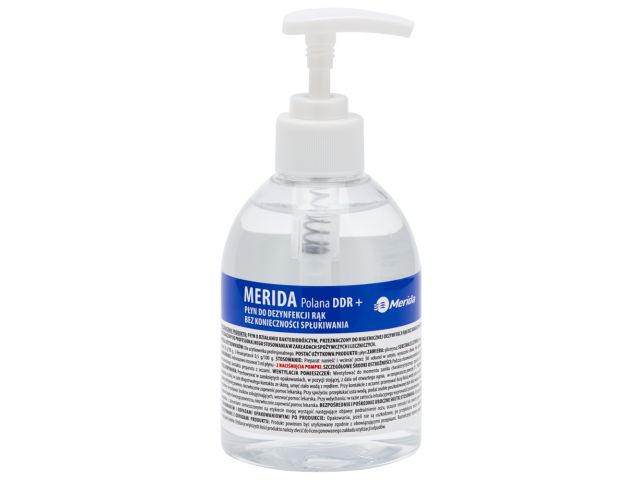 Płyn dezynfekcyjny MERIDA POLANA DDR+ do chirurgicznej i higienicznej dezynfekcji rąk, butelka 300 ml z pompką
