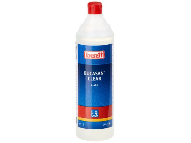 G463 BUCASAN CLEAR  - sulfamic acid-based sanitary routine cleaner with easy-to-clean effect, for daily cleaning in all wet areas, 1 l