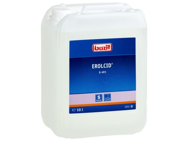 G491 EROL CID - phosphoric acid-based cleaner for intensive cleaning of microporous, slightly rough surfaces, 10 l