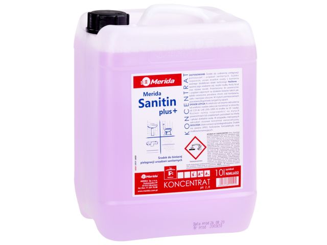 MERIDA SANITIN PLUS (MK110) - acidic cleaner for daily care of sanitary facilities 10 l