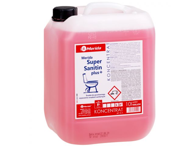 MERIDA SUPER SANITIN PLUS (MK120) - agent for thorough cleaning of sanitary facilities 10 l
