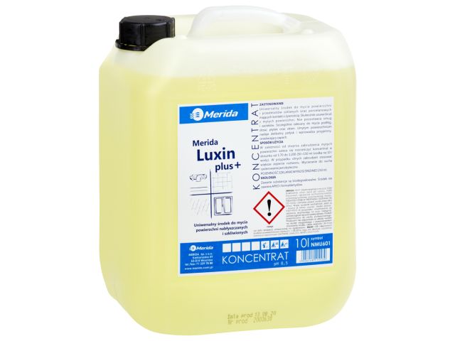 MERIDA LUXIN PLUS uniwersalny środek do mycia powierzchni nabłyszczanych i szkliwionych, kanister 10l
