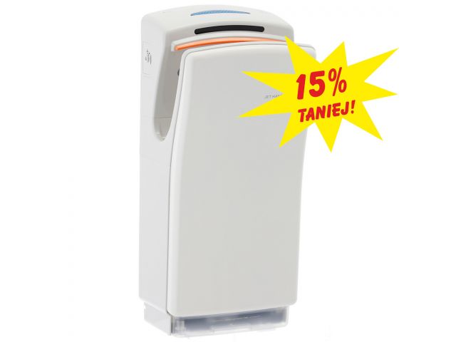ECO JET - high speed automatic hand dryer, 700 - 1400w, brushless motor, made of top quality abs with white finish