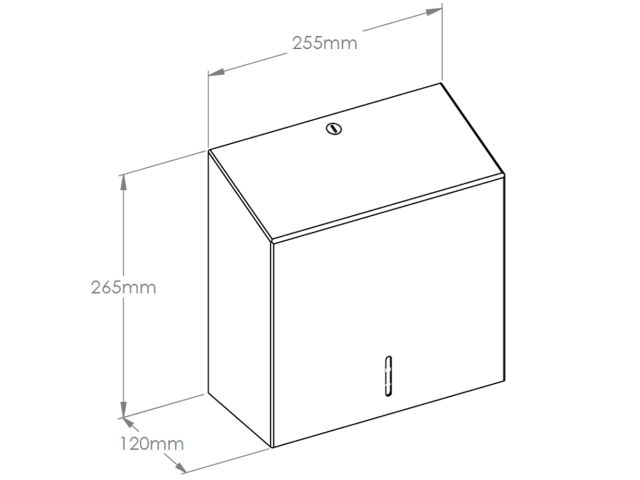 Pojemnik na ręczniki składane MERIDA STELLA MAXI, stal polerowana Pojemnik na ręczniki składane MERIDA STELLA MAXI, stal polerowana