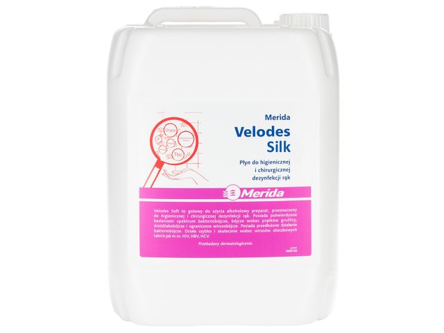 MERIDA VELODES SILK surgical and hygienic liquid hand disinfectant, 5 l canister
