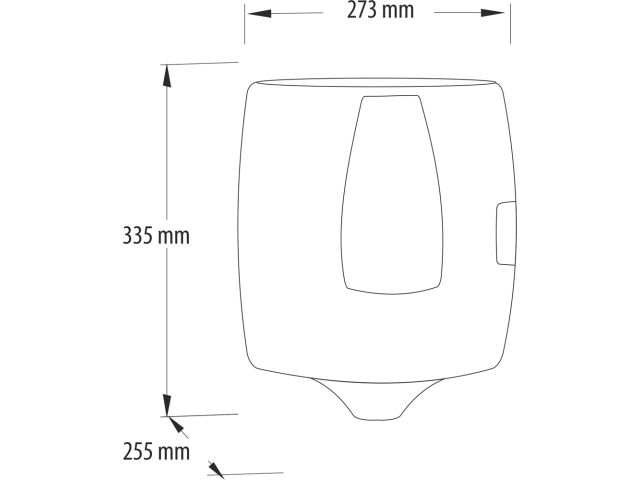 Pojemnik na ręczniki w rolach w systemie listkowym MERIDA ONE CENTER PULL, tworzywo ABS, biały