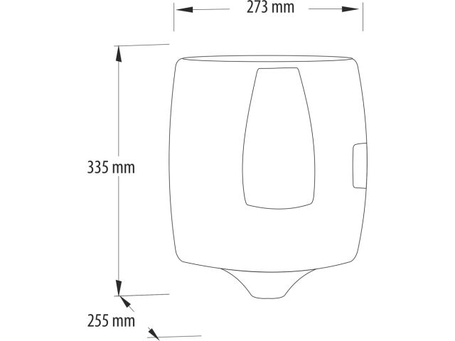 Pojemnik na ręczniki w roli, w systemie listkowym MERIDA ONE CENTER PULL, tworzywo ABS, biały Pojemnik na ręczniki w roli, w systemie listkowym MERIDA ONE CENTER PULL, tworzywo ABS, biały