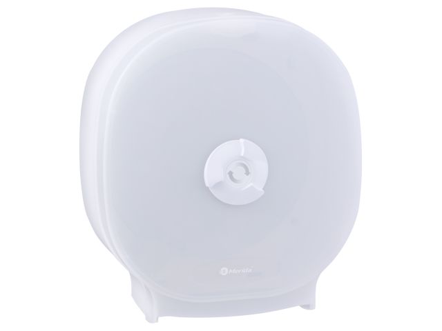 MERIDA HARMONY toilet paper dispenser for 4 core-free rolls, plastic, transparent white