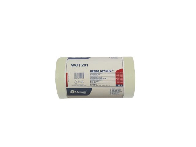 MERIDA OPTIMUM - disposable waste bags, 70l capacity, 60 x 90cm, transparent, 50 pcs. / roll