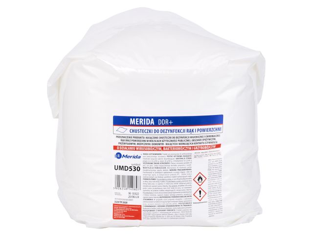 MERIDA DDR+ hand and surface disinfecting wipes, insert for bucket 10 l, roll 122.36 m, 322 sheets