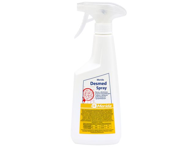 MERIDA DESMED SPRAY preparat dezynfekcyjno - myjący, butelka 500 ml ze spryskiwaczem
