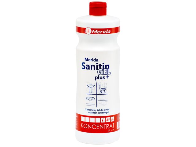 MERIDA SANITIN GEL PLUS, żel do mycia sanitariatów, butelka 1 l