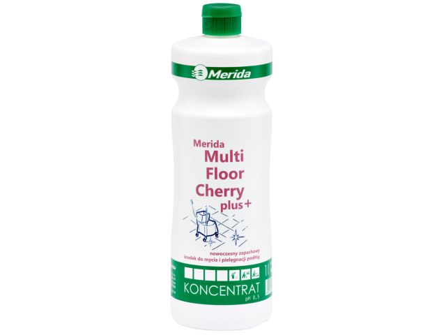 MERIDA MULTI FLOOR CHERRY PLUS antistatic agent for cleaning waterproof surfaces, bottle 1 l