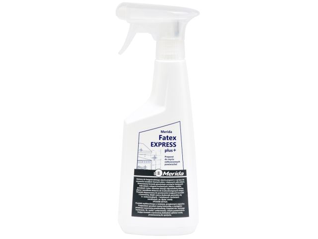 MERIDA FATEX EXPRESS PLUS środek do usuwania tłustego brudu, butelka 05 l ze spryskiwaczem spieniającym, produkt gotowy do użycia