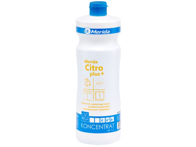 MERIDA CITRO PLUS środek do codziennego mycia wszelkich powierzchni wodoodpornych z połyskiem,  butelka  1 l