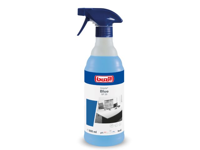 SP20 DRIZZLE BLUE - cleaners for glass and mirrors, 600 ml